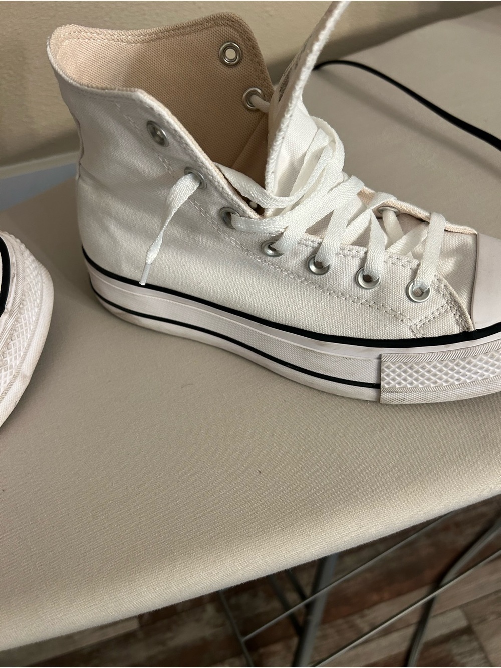 Converse White High Top Chuck Taylor All Star Sneakers - Picture 11 of 11